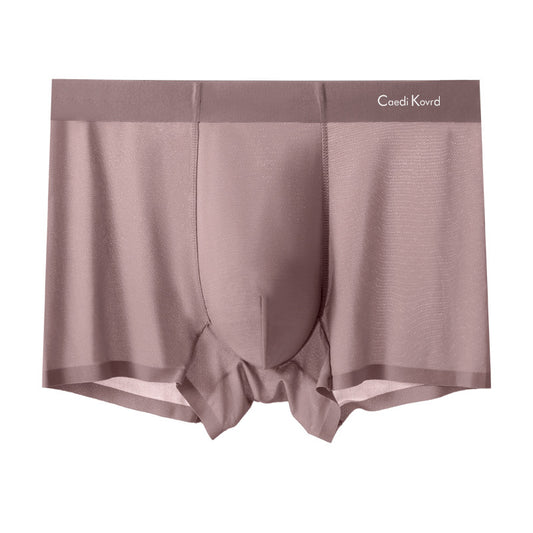 [M-Ropa Interior] Ropa Interior De Hombre Con Malla Fina De Alambre De Hielo Y Entrepierna Antibacteriana De Color Sólido