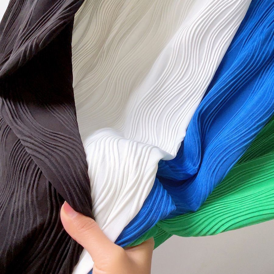 [W-Ropa] Pantalones De Pernera Ancha Con Relieve Water Ripple Water