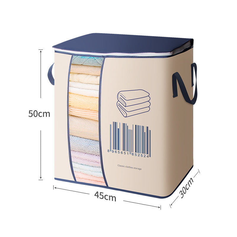 Edredón Portátil Binaural No Tejido Grueso, Bolsa De Almacenamiento Para Acabado De Ropa, Versión Vertical