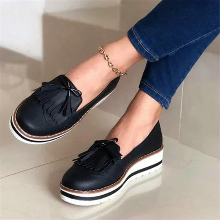 Zapatos de mujer casual para mujer con flecos