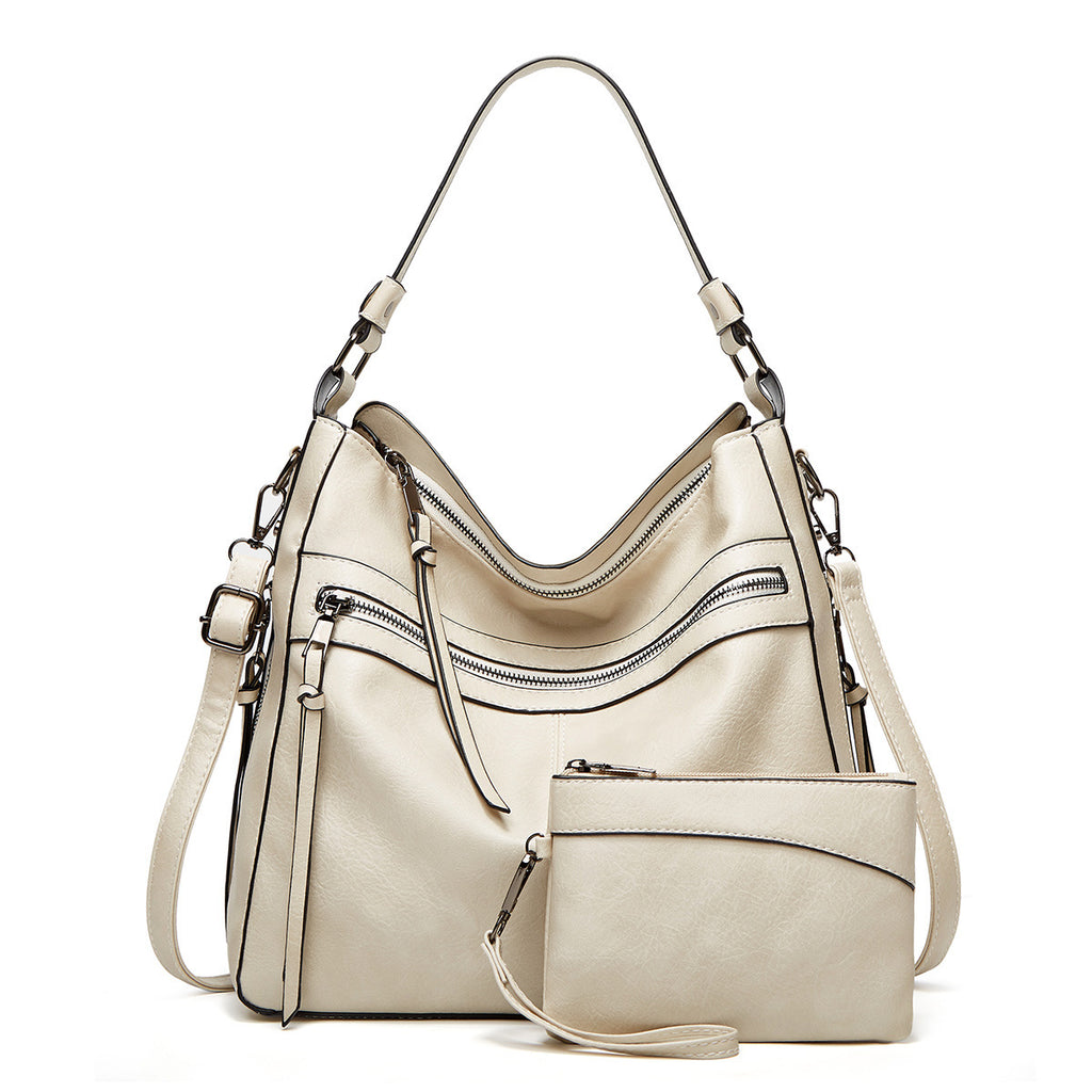 [W-Bolso] Bolso De Cuero Con Asa Desmontable Y Bandolera Bandolera