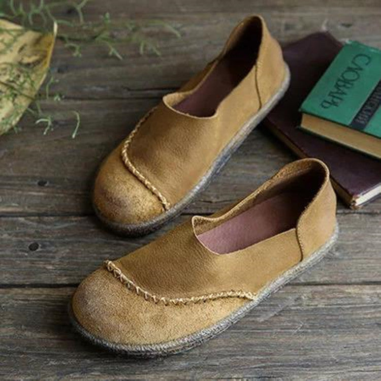 [W-Zapato] 2022 Zapatos Sin Cordones Planos Casuales Para Mujer De Primavera Y Otoño Boca Poco Profunda