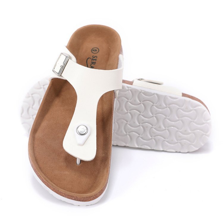 [W-Zapato] Sandalias De Corcho De Gran Tamaño Para Mujer Zapatillas Planas Chanclas