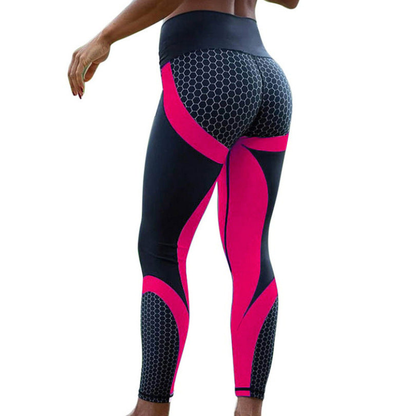 [W-Ropa] Leggings deportivos de cintura alta con levantamiento de glúteos colorblock