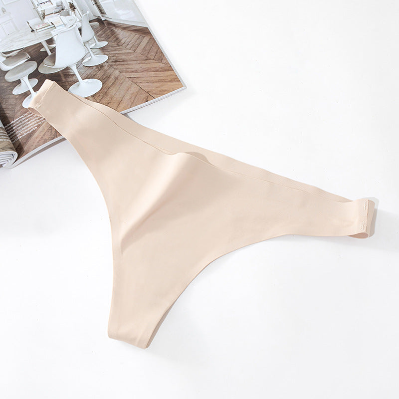 [W-Ropa Interior] Tanga Mujer Ice Silk Sin Rastro Mujer Ropa Interior De Yoga Deportivo