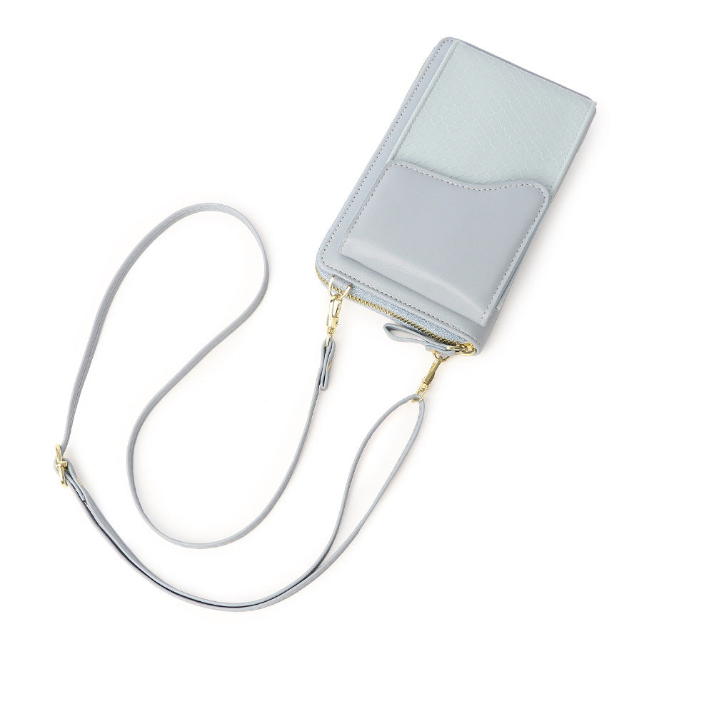 [W-Bolso] La Nueva Billetera De Ins Tiene Un Estampado De Serpiente Y Una Bolsa De Hombro