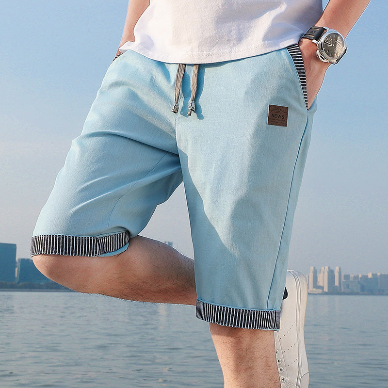 Pantalones cortos casuales en lino para hombre