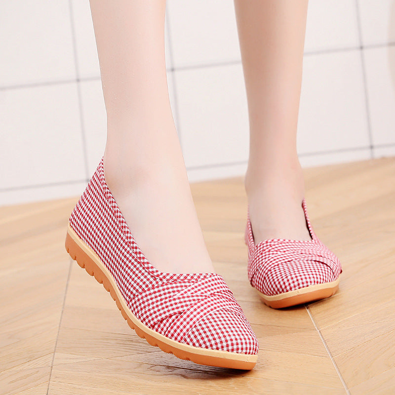 Zapatos Planos Casuales Y Cómodos Con Suela Imitación De Tendón De Buey