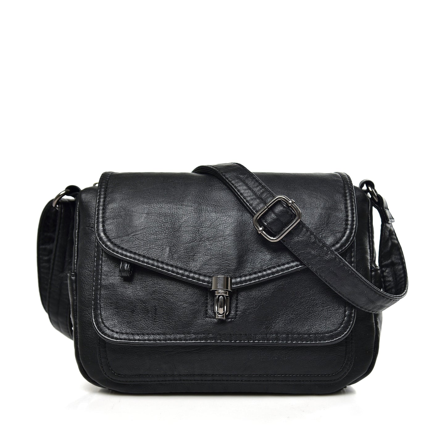 [W-Bolso] Temperamento Suave Cuero Popular Vintage Crossbody Bolsa