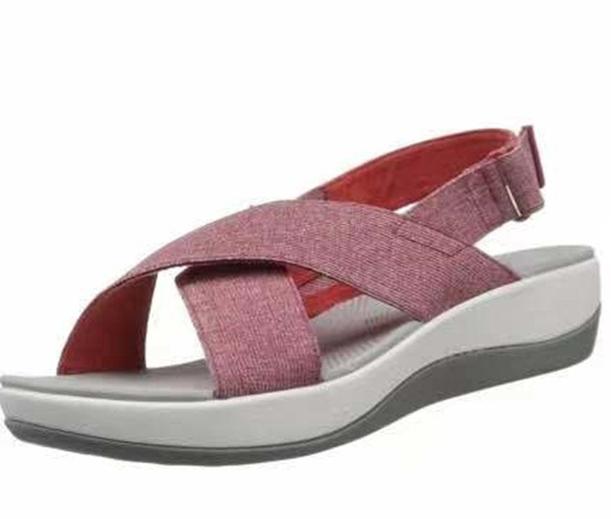 Nuevas sandalias de deslizamiento cruzadas para mujer