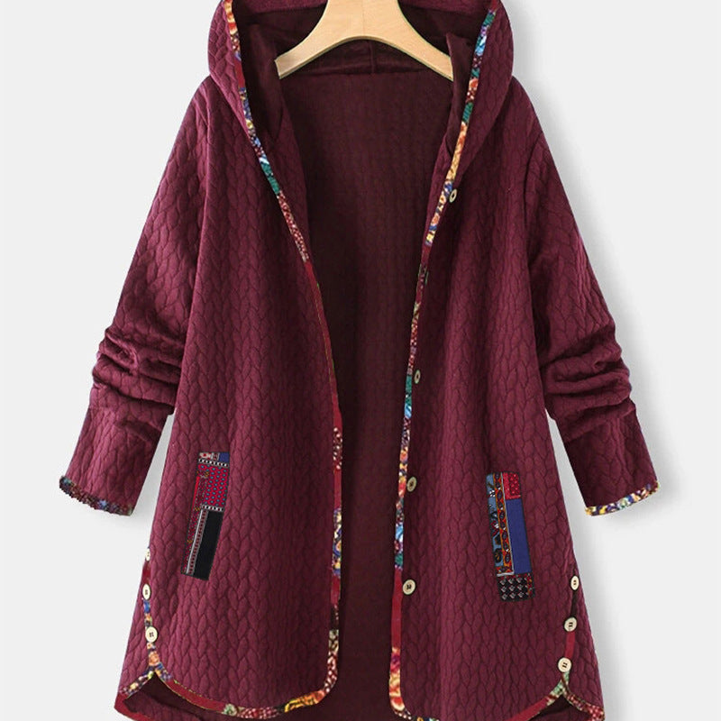 Chaqueta Adelgazante De Algodón De Manga Larga Estampada