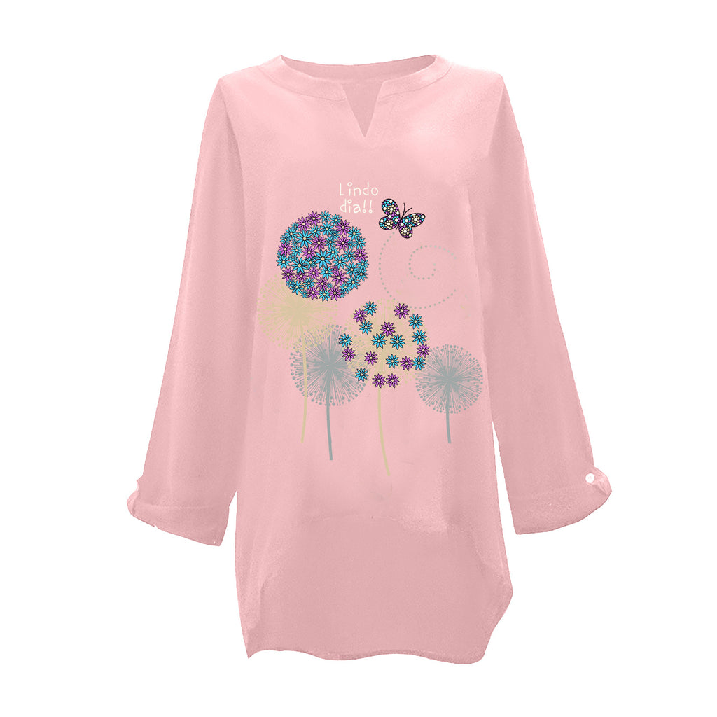 [W-Ropa] 2022 Primavera Casual Urban Casual Mujer Algodón Cuello En V Camisa De Talla Grande