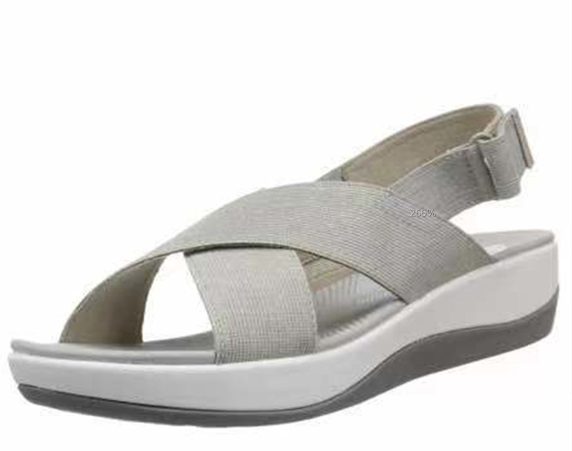 Nuevas sandalias de deslizamiento cruzadas para mujer