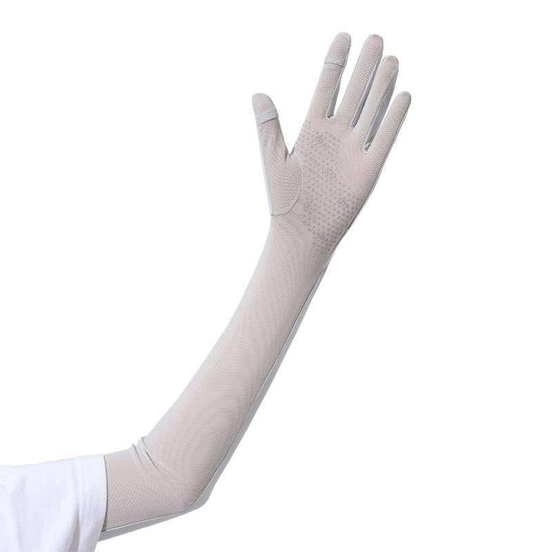Guantes Protectores Solares De Manga De Hielo De Seda De Hielo Antiultravioleta