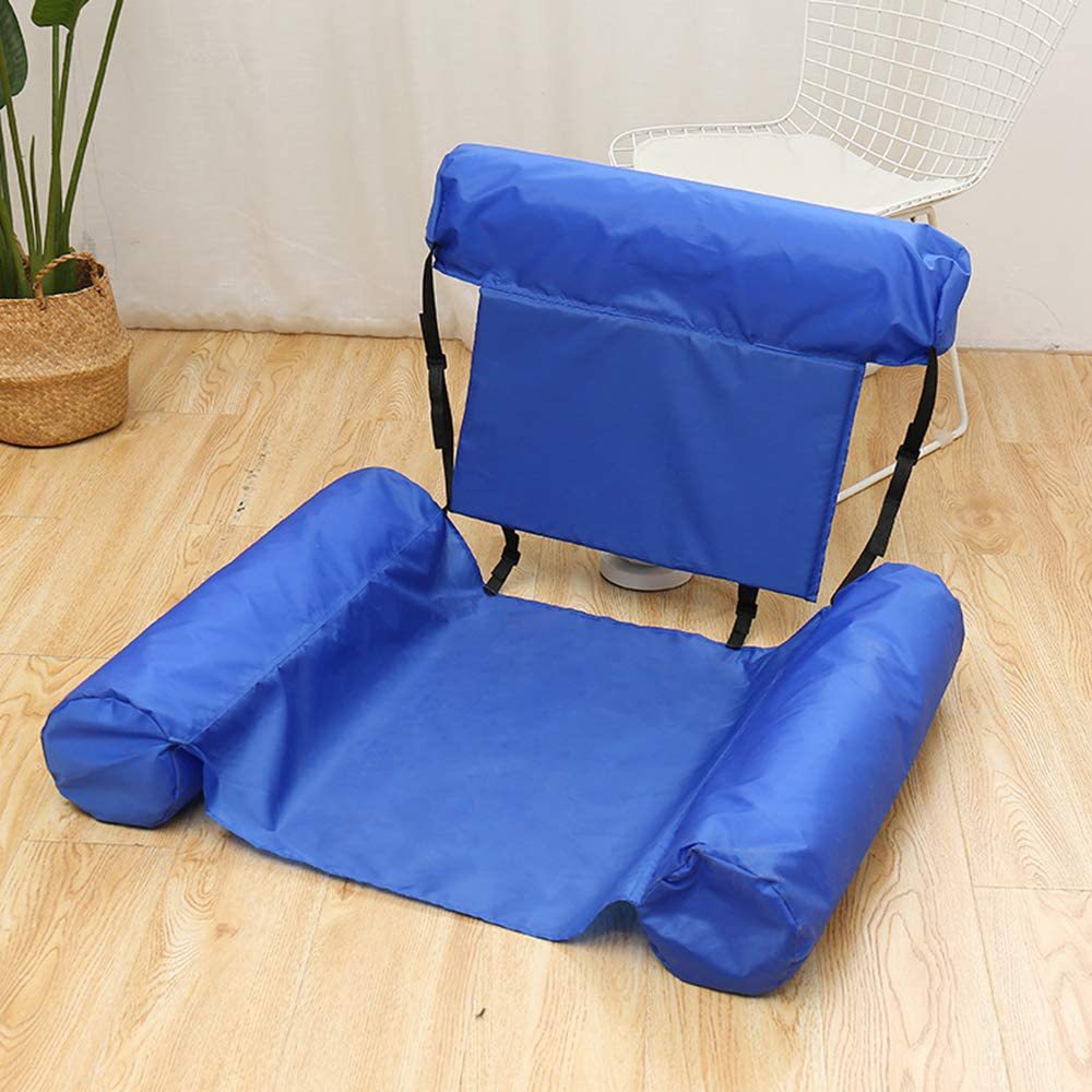Sillón Reclinable Inflable Plegable Con Hamaca De Red Respaldo Flotante De Doble Propósito Fila Flotante Reclinable De Agua Reclinable Sofá Cama Flotante