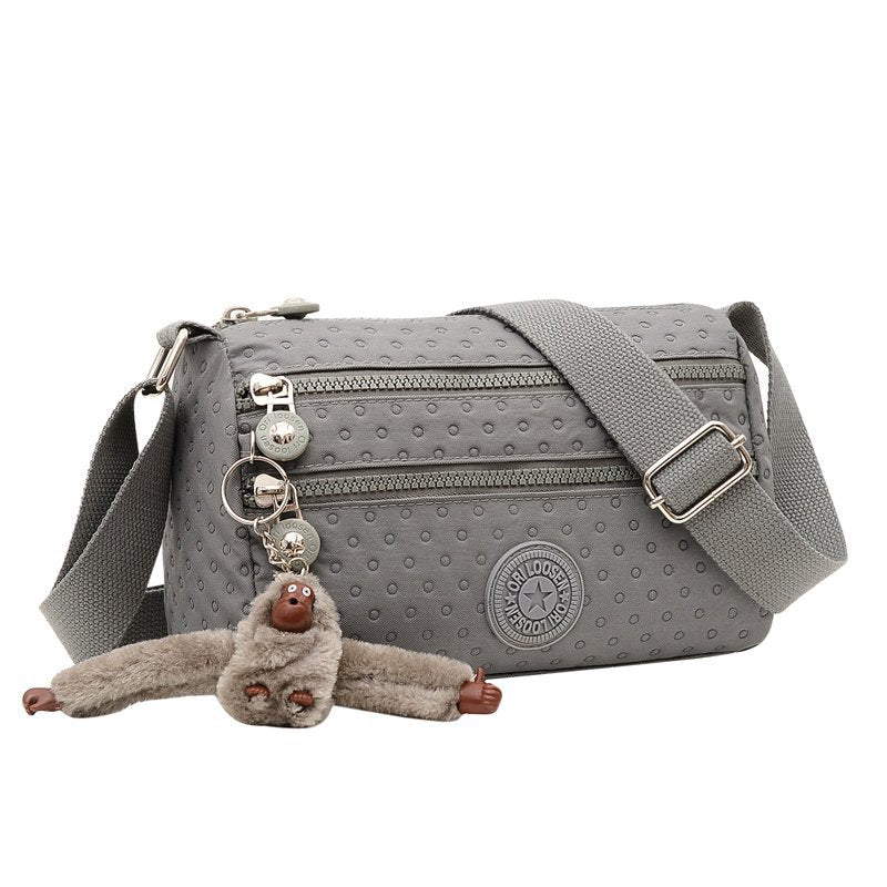 [W-Bolso] Bolso De Hombro De Mujer Casual Oxford Tela Diagonal Bolsa De Varios Compartimentos