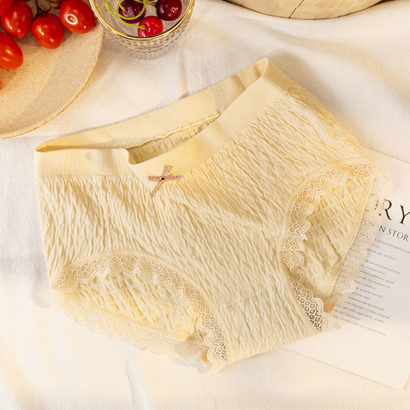 Calzoncillos De Mujer De Gran Tamaño Con Burbujas De Algodón Puro Antibacteriano Transpirable