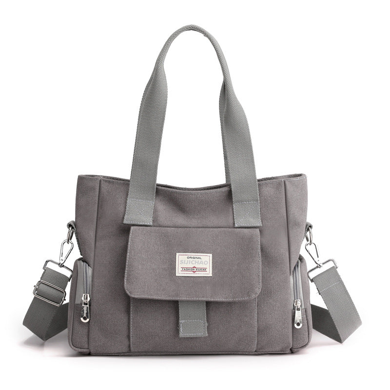 [W-Bolso] Bolso De Lona De Gran Capacidad Bolso De Viaje De Moda Para Mujer