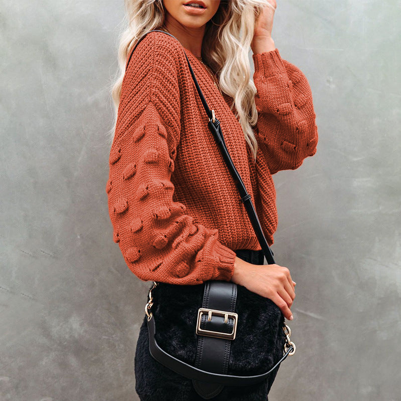 Jersey De Punto Jersey De Punto Jacquard De Manga Larga Para Mujer