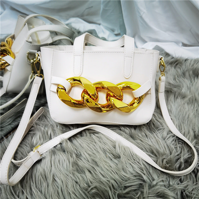 Zapatillas De Mujer, Sandalias Y Bolsos Con Cadena De Hebilla Grande