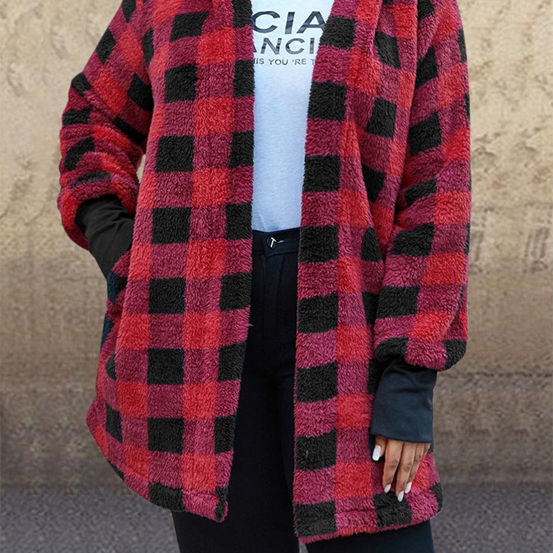 Abrigo Con Capucha De Mujer Casual Plus Terciopelo Grueso Abrigo Con Capucha