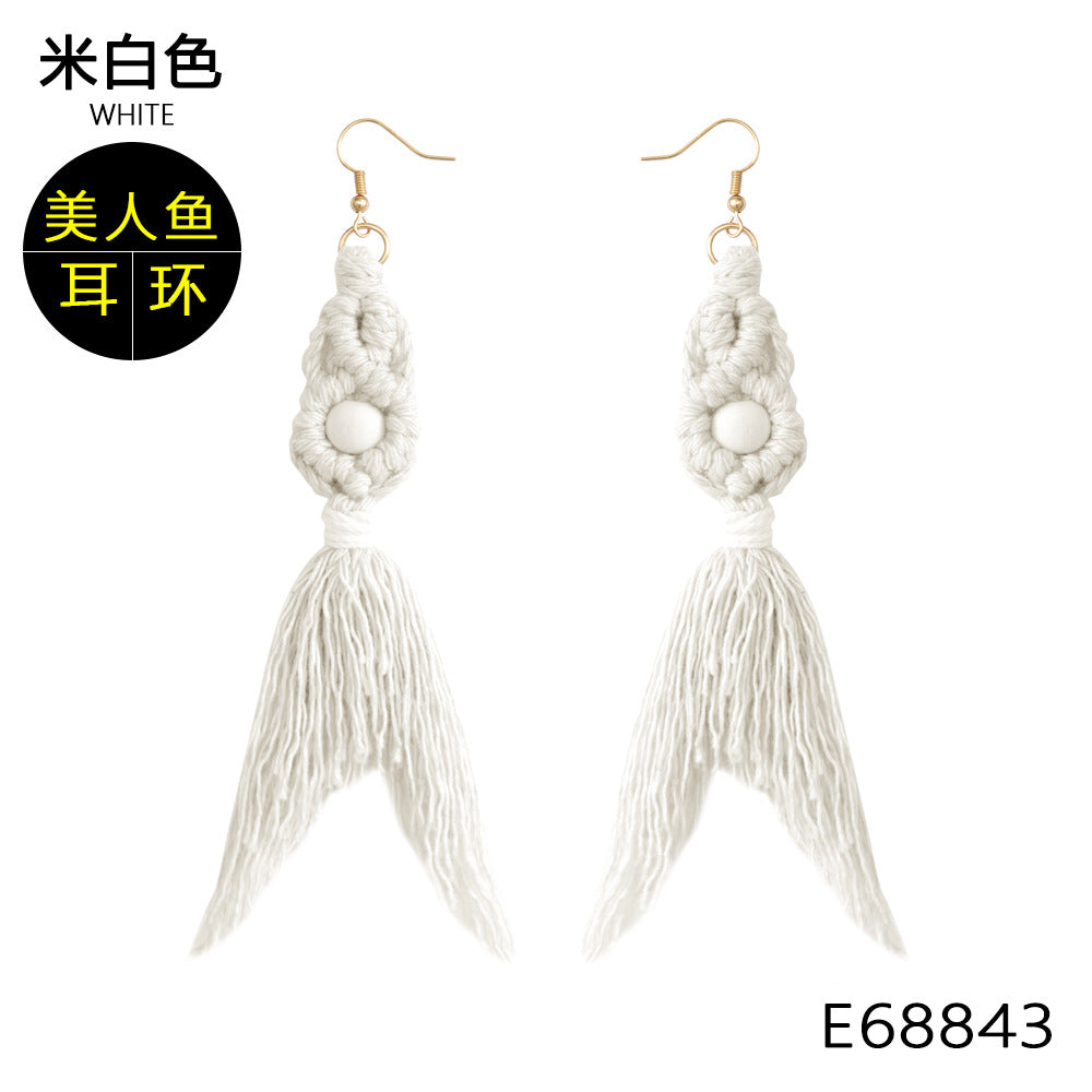 Pendientes De Borla Hechos A Mano, Pendientes Largos De Estilo étnico Retro Europeo Y Americano Para Mujer, Pendientes Personalizados Bohemios, Joyería