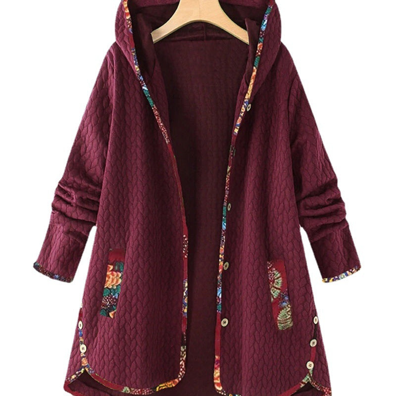 Chaqueta Adelgazante De Algodón De Manga Larga Estampada