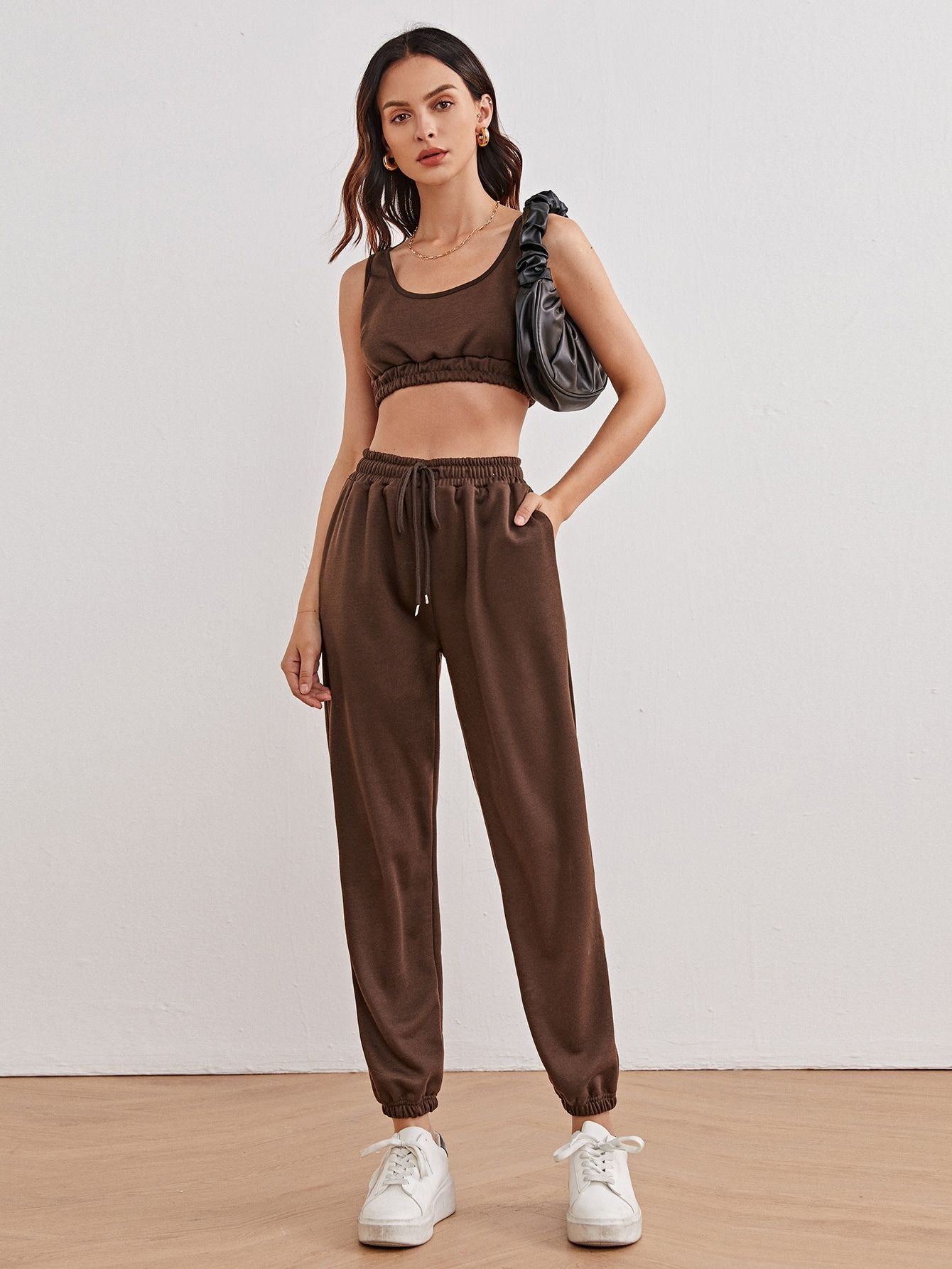 Traje De Pantalón Y Chaleco Deportivo De Moda Para Mujer