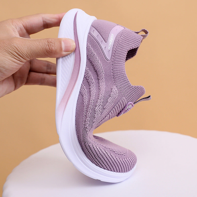 [W-Zapato] Zapatos De Tela Old Beijing Para Mujer, Zapatos Informales De Tacón Plano Con Punta Redonda Y Punta Redonda De Primavera Para Mujer