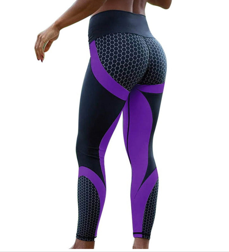 [W-Ropa] Leggings deportivos de cintura alta con levantamiento de glúteos colorblock