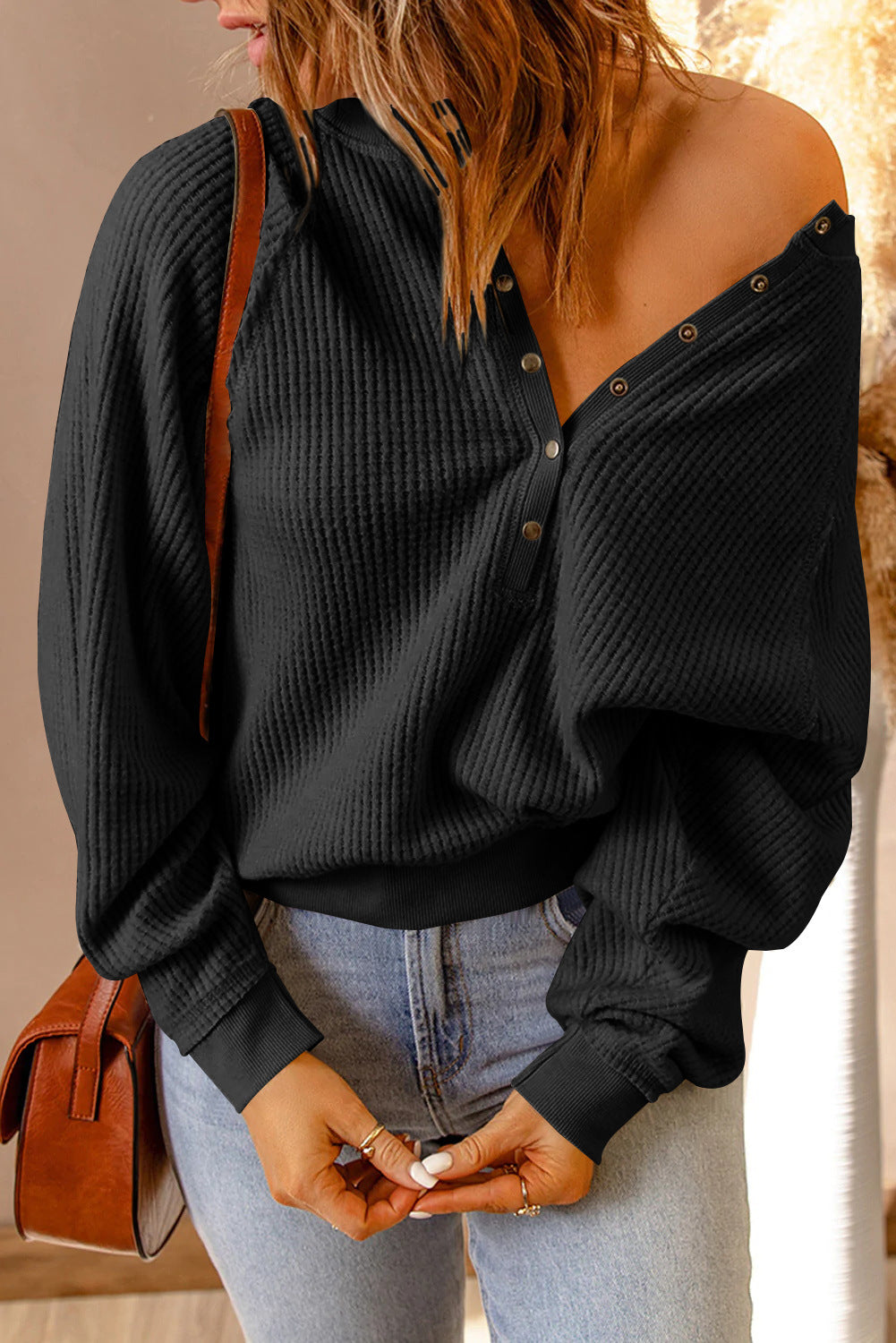 [W-Ropa] Suéter Casual Que Combina Con Todo A La Moda Callejera Suelta De Otoño