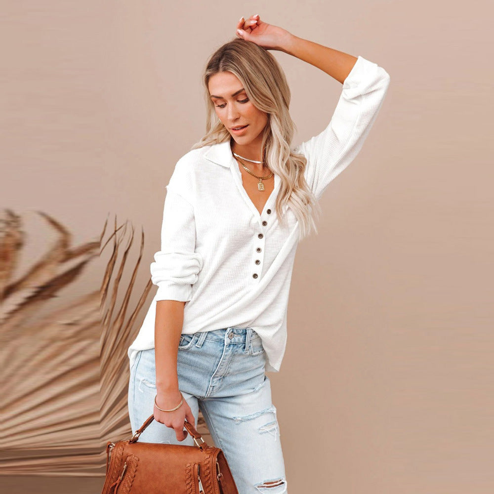 Suéter De Punto De Color Puro Para Mujer 2021 Invierno Nuevo Top De Manga Larga Con Un Solo Pecho