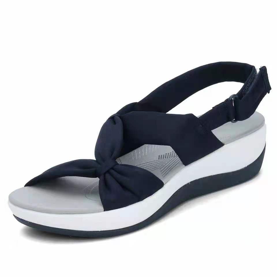 Sandalias Velcro Con Suela Blanda Bowknot