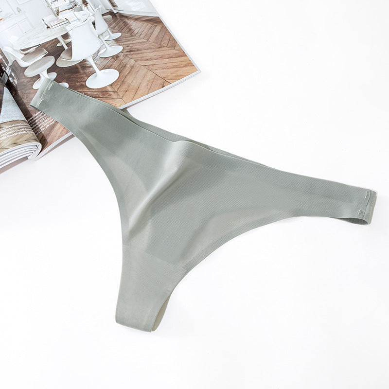 [W-Ropa Interior] Tanga Mujer Ice Silk Sin Rastro Mujer Ropa Interior De Yoga Deportivo