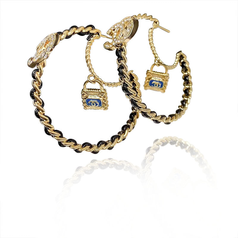 Pendientes Doble C 2021 Nuevo Estilo De Moda Pendientes Fragantes Pendientes 925 Aguja De Plata Fragante Granny Pendientes Mujer