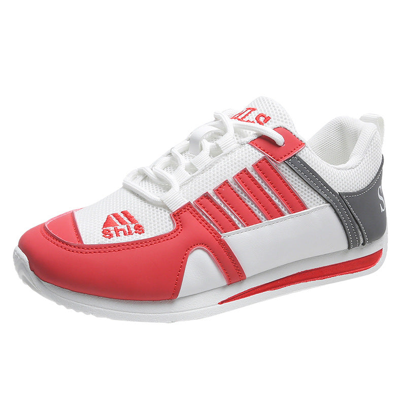 [W-Zapato] Zapatos Tipo Waffle De Mezcla Y Combinación Informales Con Bloque De Color De Malla