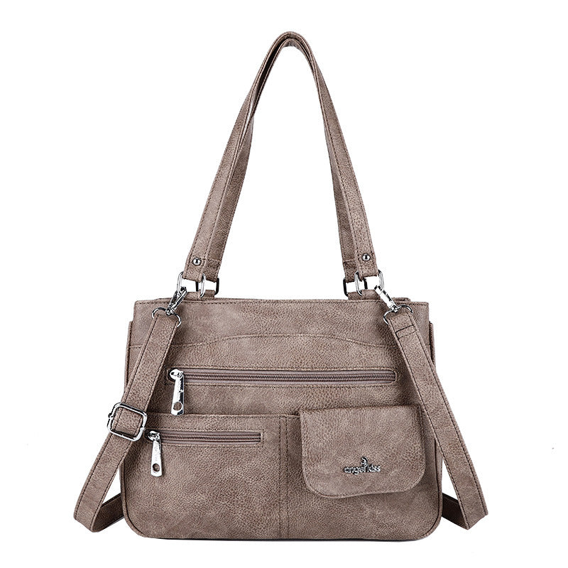 [W-Bolso] Bolso Bandolera De Hombro Vintage Bolso Tote De Gran Capacidad