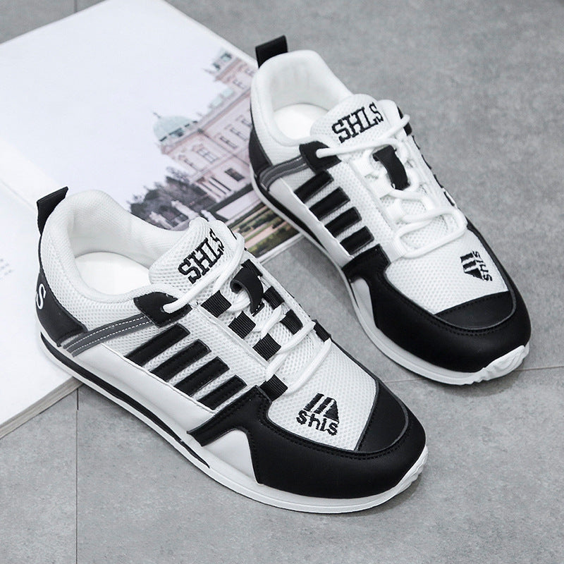 [W-Zapato] Zapatos Tipo Waffle De Mezcla Y Combinación Informales Con Bloque De Color De Malla