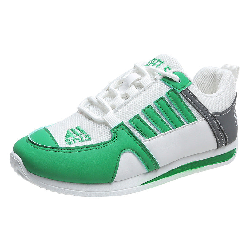 [W-Zapato] Zapatos Tipo Waffle De Mezcla Y Combinación Informales Con Bloque De Color De Malla