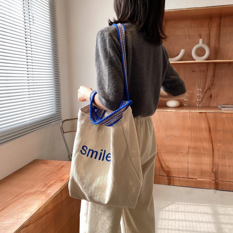 Bolso De Hombro De Lona De Gran Capacidad