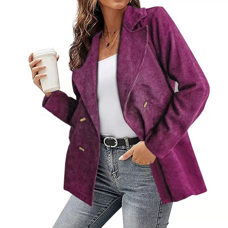 2021 Tops De Mujer Otoño E Invierno Nueva Chaqueta De Color Sólido Blazer