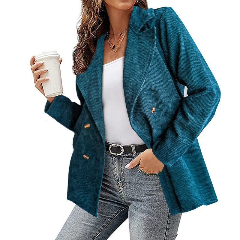 2021 Tops De Mujer Otoño E Invierno Nueva Chaqueta De Color Sólido Blazer