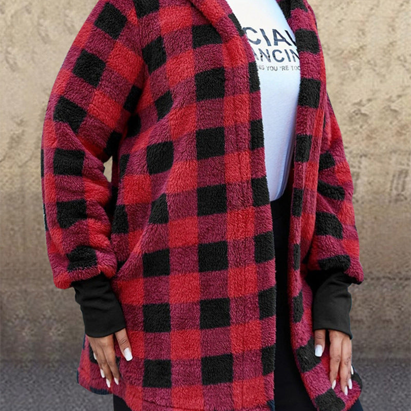 Abrigo Con Capucha De Mujer Casual Plus Terciopelo Grueso Abrigo Con Capucha