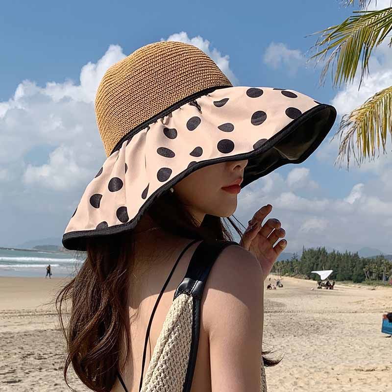 Sombrero De Cubo De Protección Solar De Vinilo Puntual