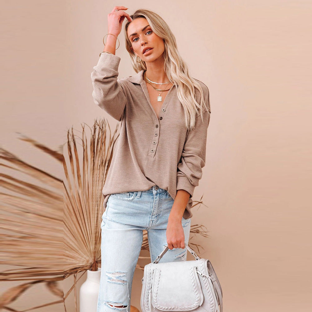 Suéter De Punto De Color Puro Para Mujer 2021 Invierno Nuevo Top De Manga Larga Con Un Solo Pecho