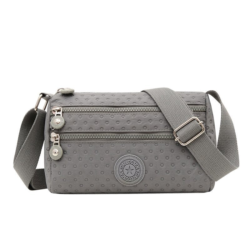 [W-Bolso] Bolso De Hombro De Mujer Casual Oxford Tela Diagonal Bolsa De Varios Compartimentos