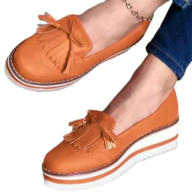 Zapatos de mujer casual para mujer con flecos