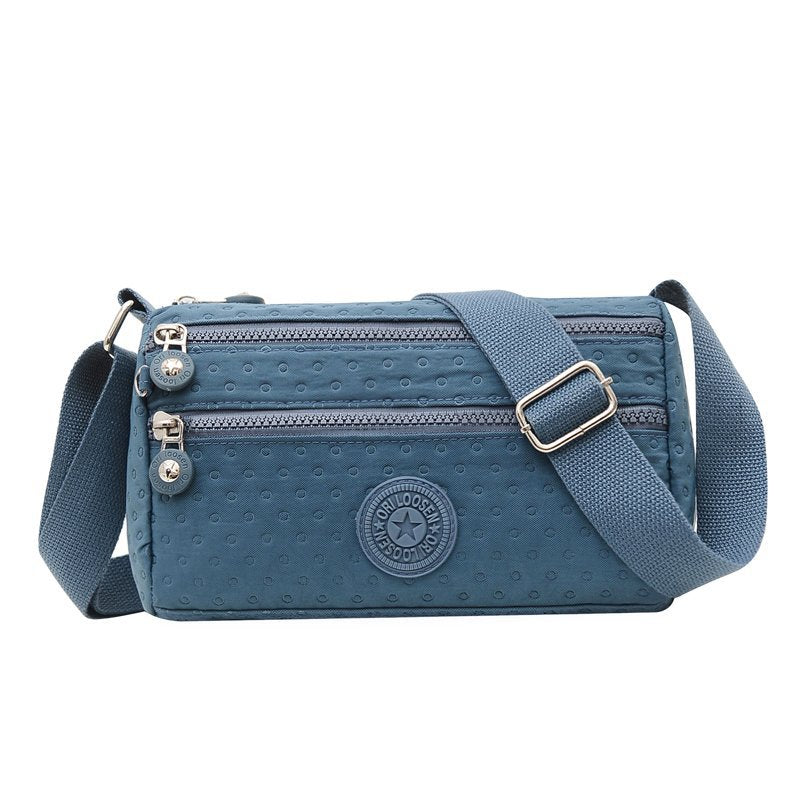 [W-Bolso] Bolso De Hombro De Mujer Casual Oxford Tela Diagonal Bolsa De Varios Compartimentos