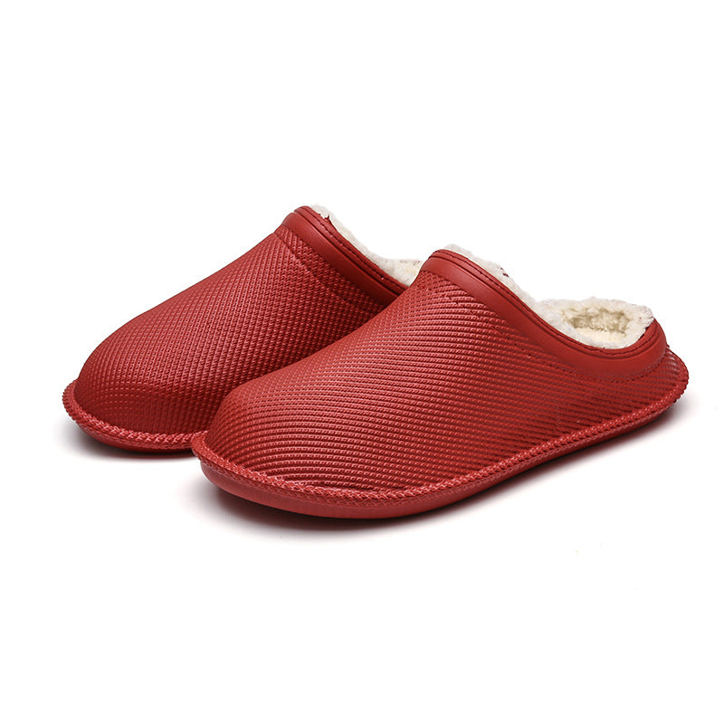 Pantuflas Impermeables Y Antideslizantes De Algodón De Fondo Suave Para Personas Mayores