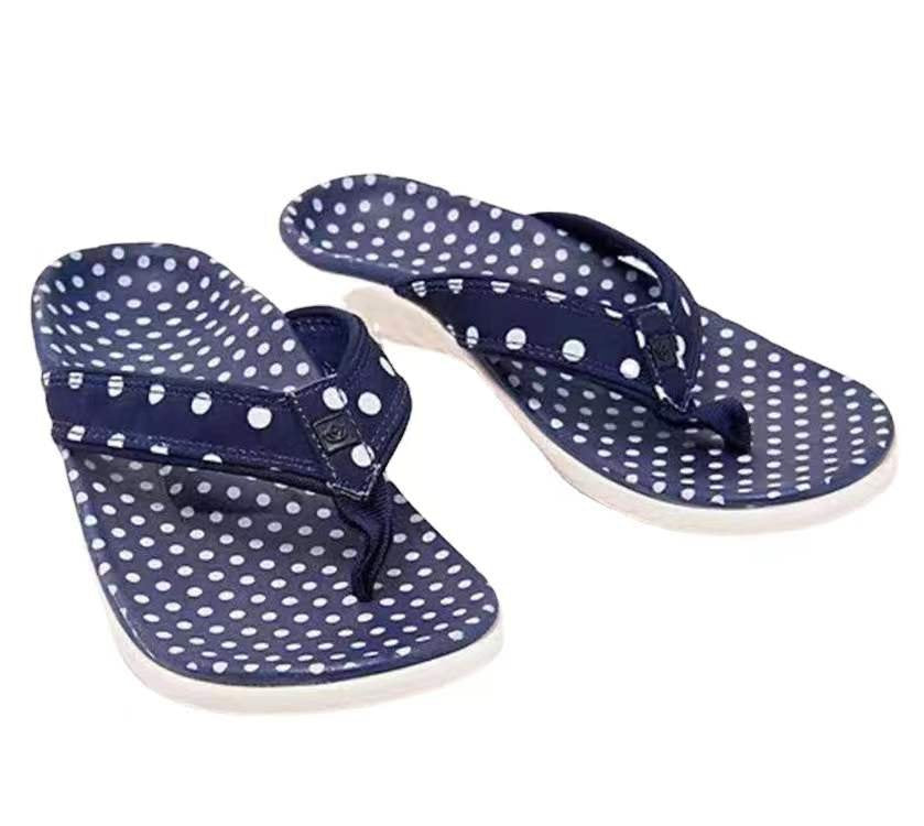 [W-Zapato] Chanclas Con Lunares Y Soporte Para El Arco